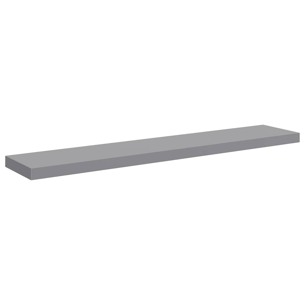 Scaffali a Parete 2 pz Grigi 120x23,5x3,8 cm in MDF