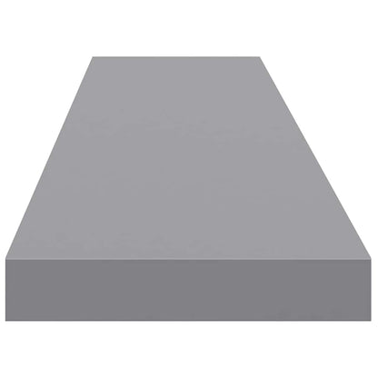 Scaffali a Parete 2 pz Grigi 120x23,5x3,8 cm in MDF