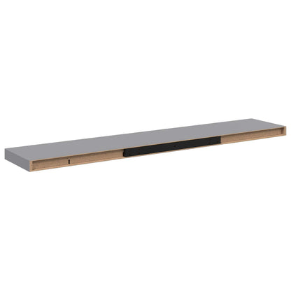 Scaffali a Parete 2 pz Grigi 120x23,5x3,8 cm in MDF