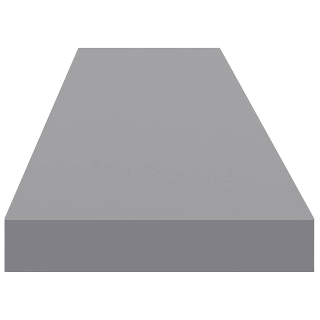Scaffali a Parete 2 pz Grigi 120x23,5x3,8 cm in MDF | homemem39