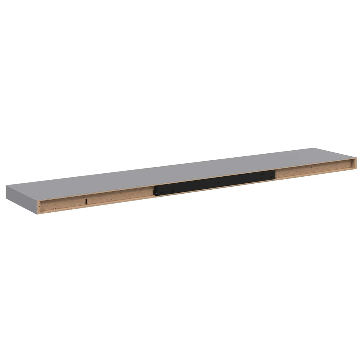 Scaffali a Parete 2 pz Grigi 120x23,5x3,8 cm in MDF
