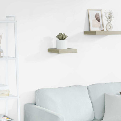 Scaffale a Parete Rovere 23x23,5x3,8 cm in MDF