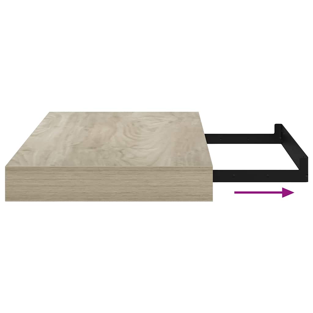Scaffale a Parete Rovere 40x23,5x3,8 cm in MDF | homemem39
