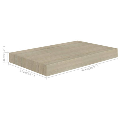 Scaffali a Parete 2 pz Rovere 40x23x3,8 cm in MDF