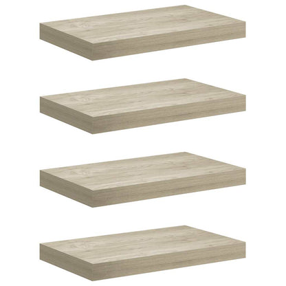 Scaffali a Parete 4 pz Rovere 40x23,5x3,8 cm in MDF | homemem39