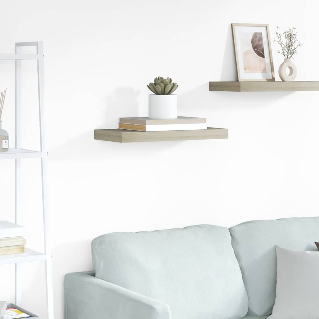 Scaffale a Parete Rovere 40x23,5x3,8 cm in MDF | homemem39