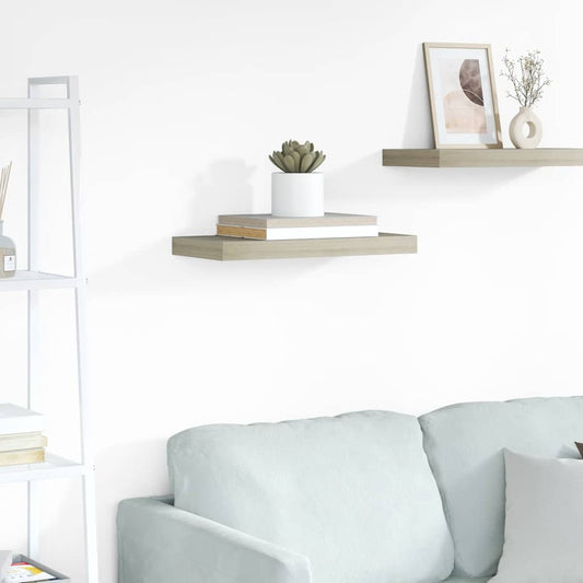 Scaffale a Parete Rovere 40x23,5x3,8 cm in MDF | homemem39