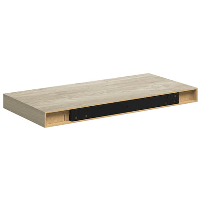 Scaffali a Parete 2 pz Rovere 50x23,5x3,8 cm in MDF | homemem39