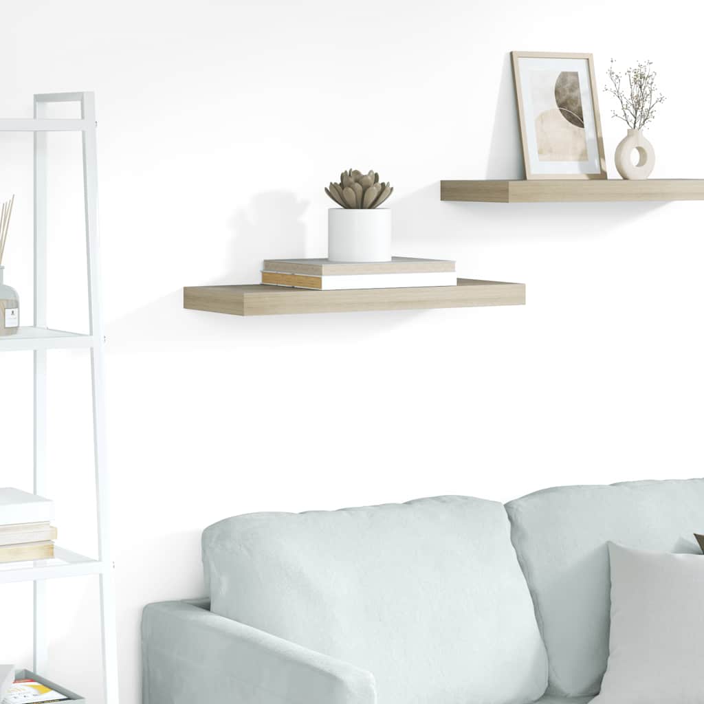 Scaffale a Parete Rovere 60x23,5x3,8 cm in MDF | homemem39