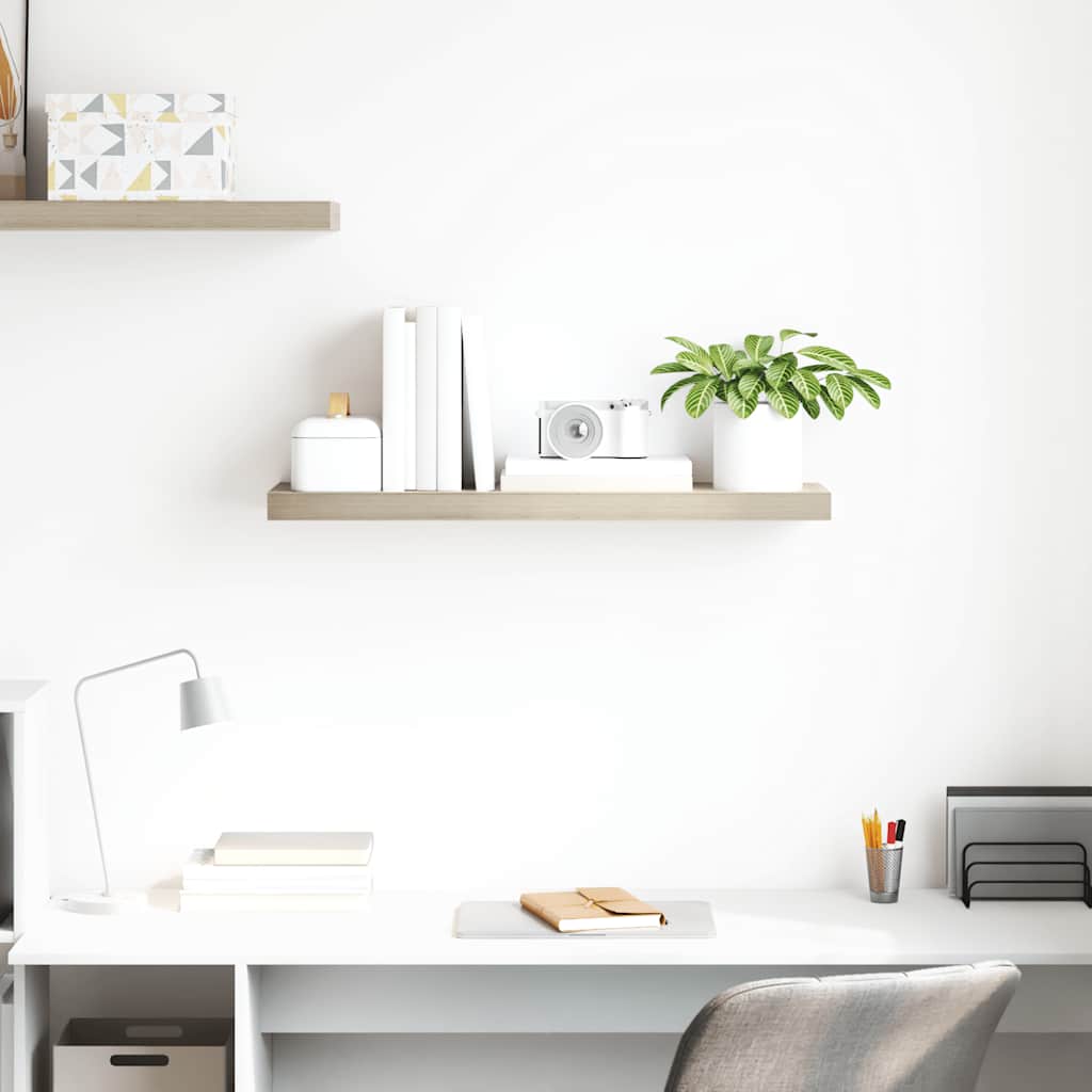 Scaffale a Parete Rovere 80x23,5x3,8 cm in MDF | homemem39