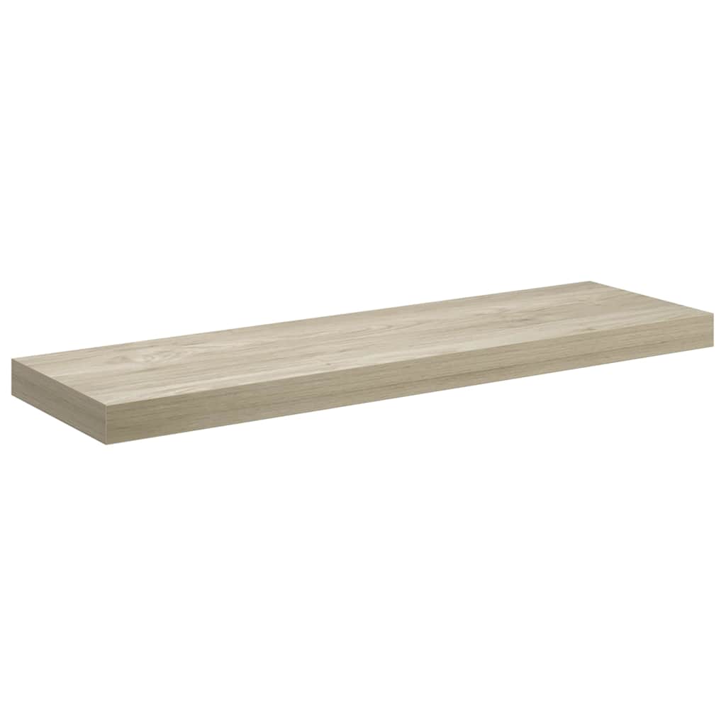Scaffali a Parete 2 pz Rovere 80x23,5x3,8 cm in MDF