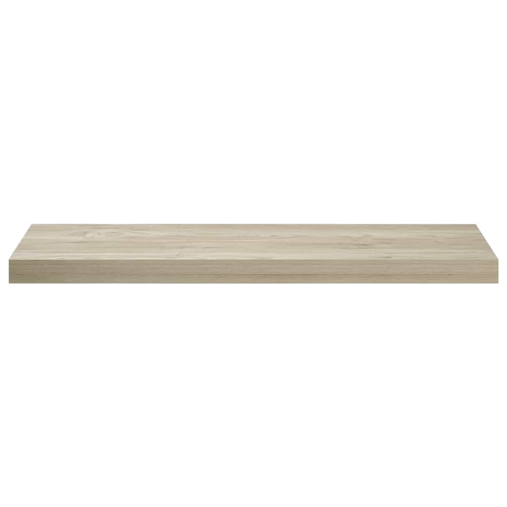 Scaffali a Parete 2 pz Rovere 80x23,5x3,8 cm in MDF