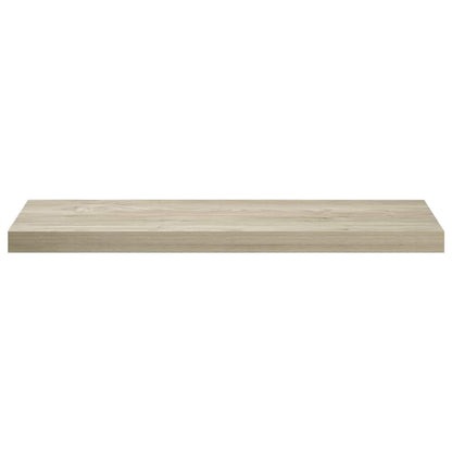 Scaffali a Parete 2 pz Rovere 80x23,5x3,8 cm in MDF
