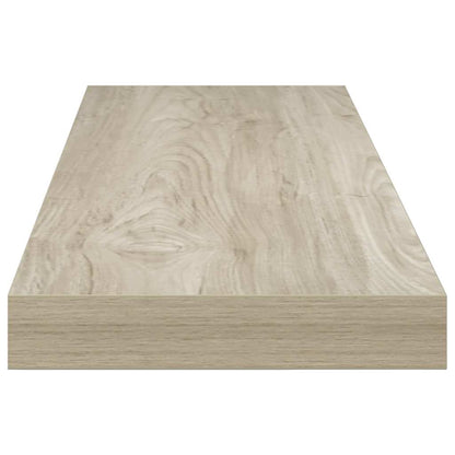 Scaffali a Parete 2 pz Rovere 80x23,5x3,8 cm in MDF
