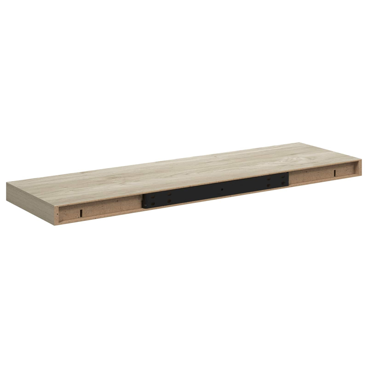 Scaffali a Parete 2 pz Rovere 80x23,5x3,8 cm in MDF
