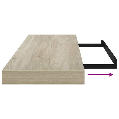 Scaffali a Parete 4 pz Rovere 80x23,5x3,8 cm in MDF | homemem39