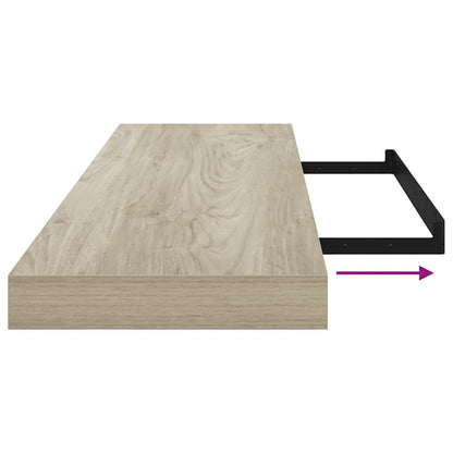 Scaffali a Parete 2 pz Rovere 90x23,5x3,8 cm in MDF | homemem39