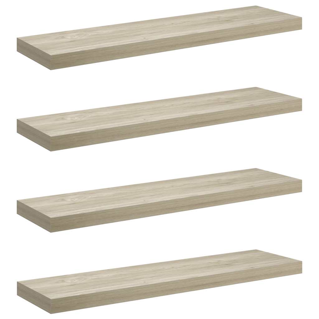 Scaffali a Parete 4 pz Rovere 90x23,5x3,8 cm in MDF | homemem39