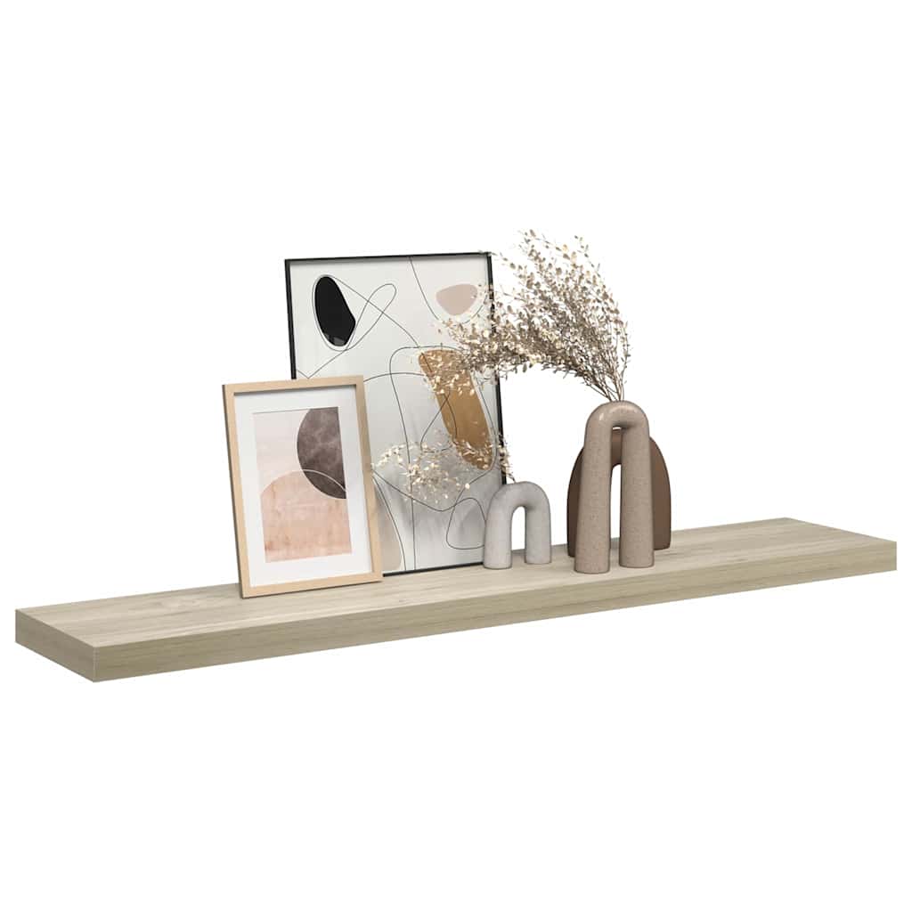 Scaffale a Parete Rovere 120x23,5x3,8 cm in MDF