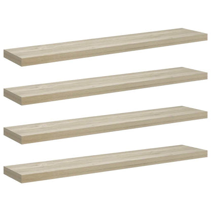 Scaffali a Parete 4 pz Rovere 120x23,5x3,8 cm in MDF | homemem39
