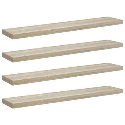 Scaffali a Parete 4 pz Rovere 120x23,5x3,8 cm in MDF
