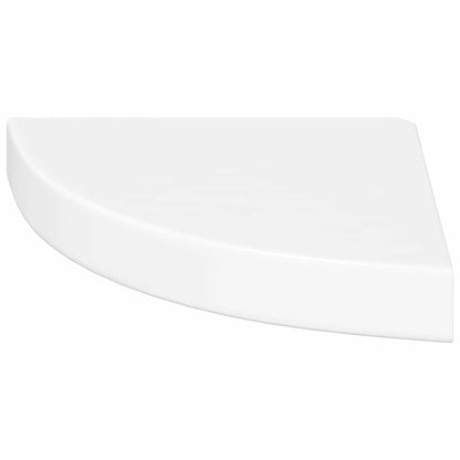 Mensole Angolari Sospese 4 pz Bianco Lucido 25x25x3,8 cm MDF | homemem39