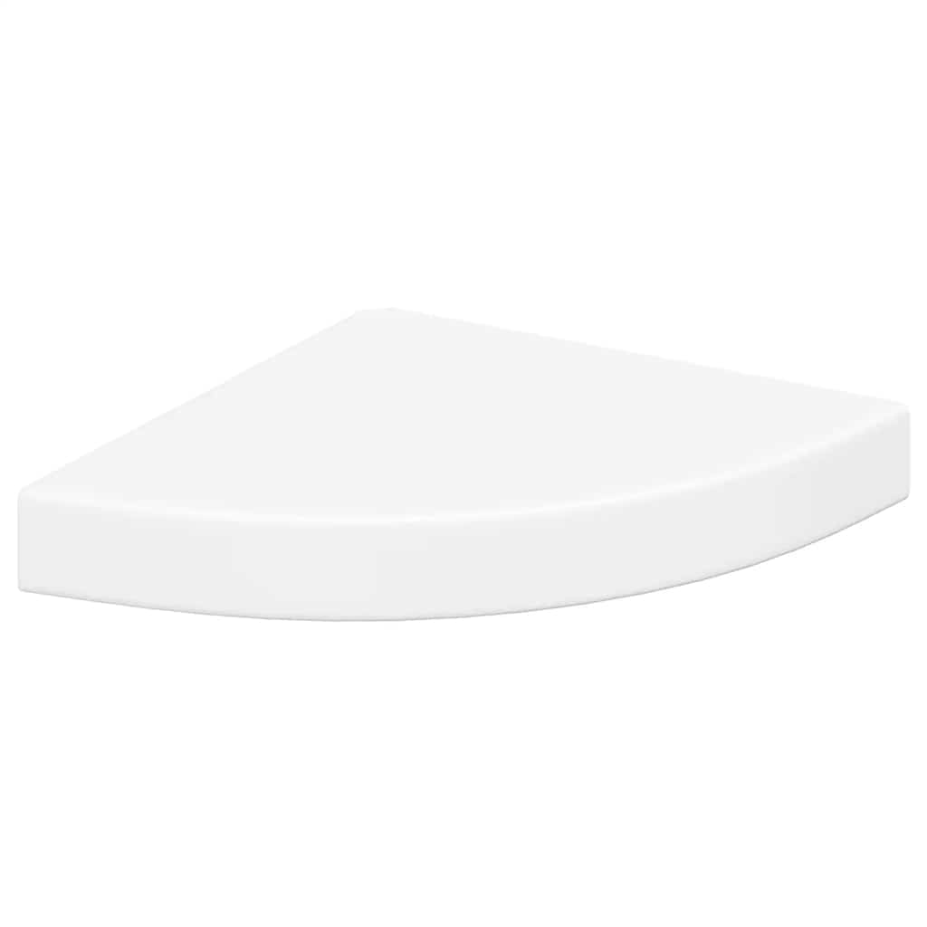 Scaffale Angolare a Parete Bianco 25x25x3,8 cm in MDF | homemem39