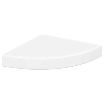 Scaffale Angolare a Parete Bianco 25x25x3,8 cm in MDF