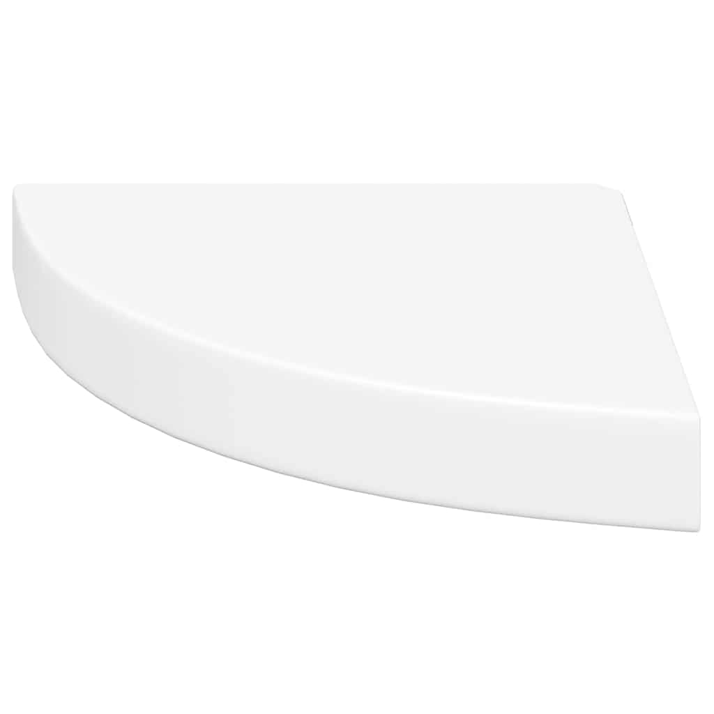 Scaffale Angolare a Parete Bianco 25x25x3,8 cm in MDF