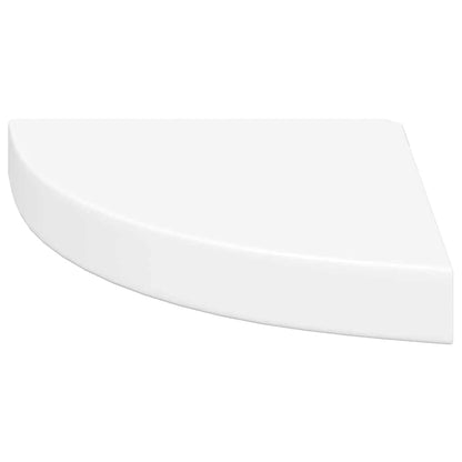 Scaffale Angolare a Parete Bianco 25x25x3,8 cm in MDF