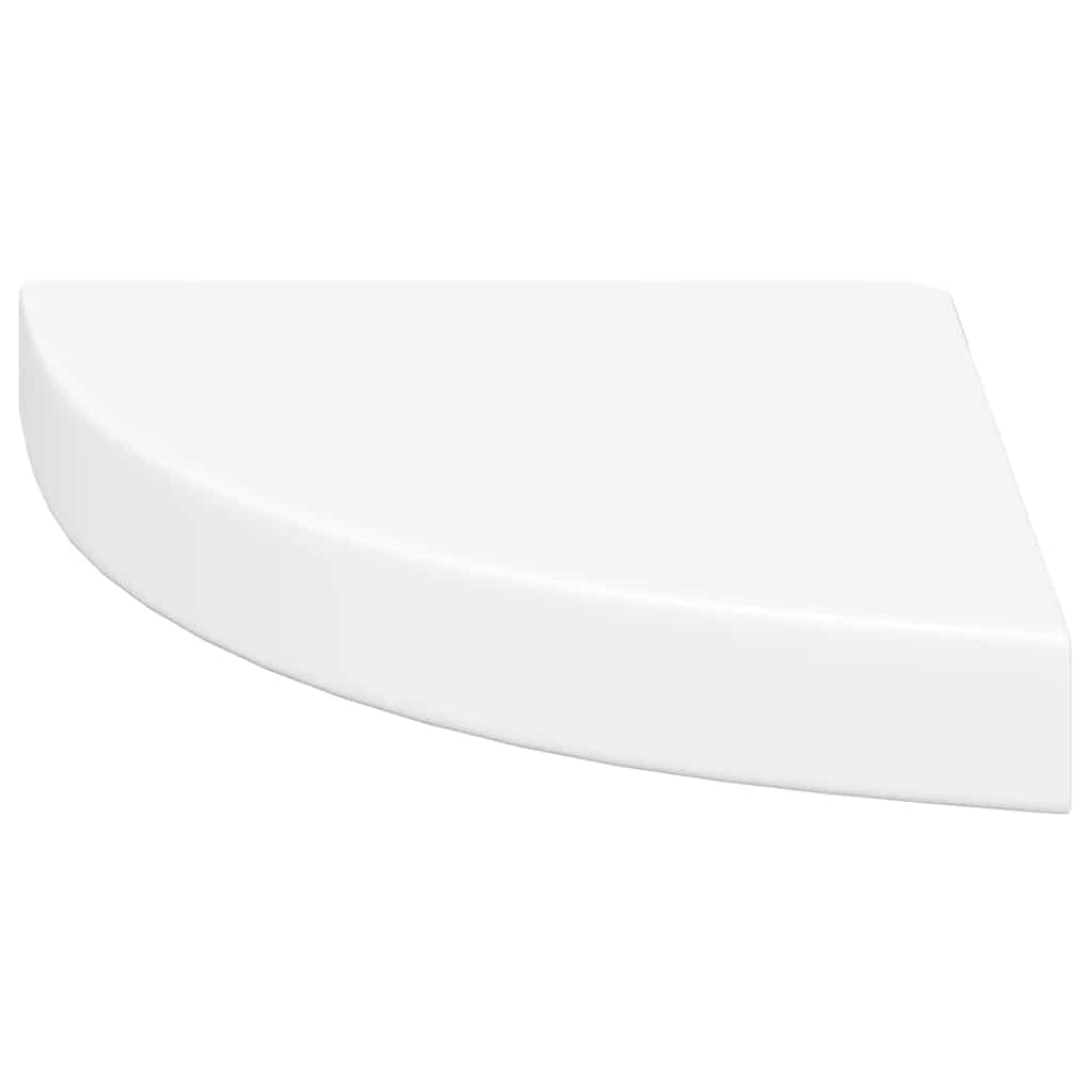 Scaffali Angolari a Parete 4 pz Bianchi 25x25x3,8 cm in MDF | homemem39