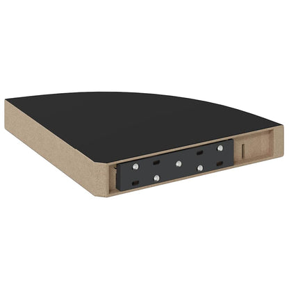 Scaffali Angolari a Parete 2 pz Neri 25x25x3,8 cm in MDF