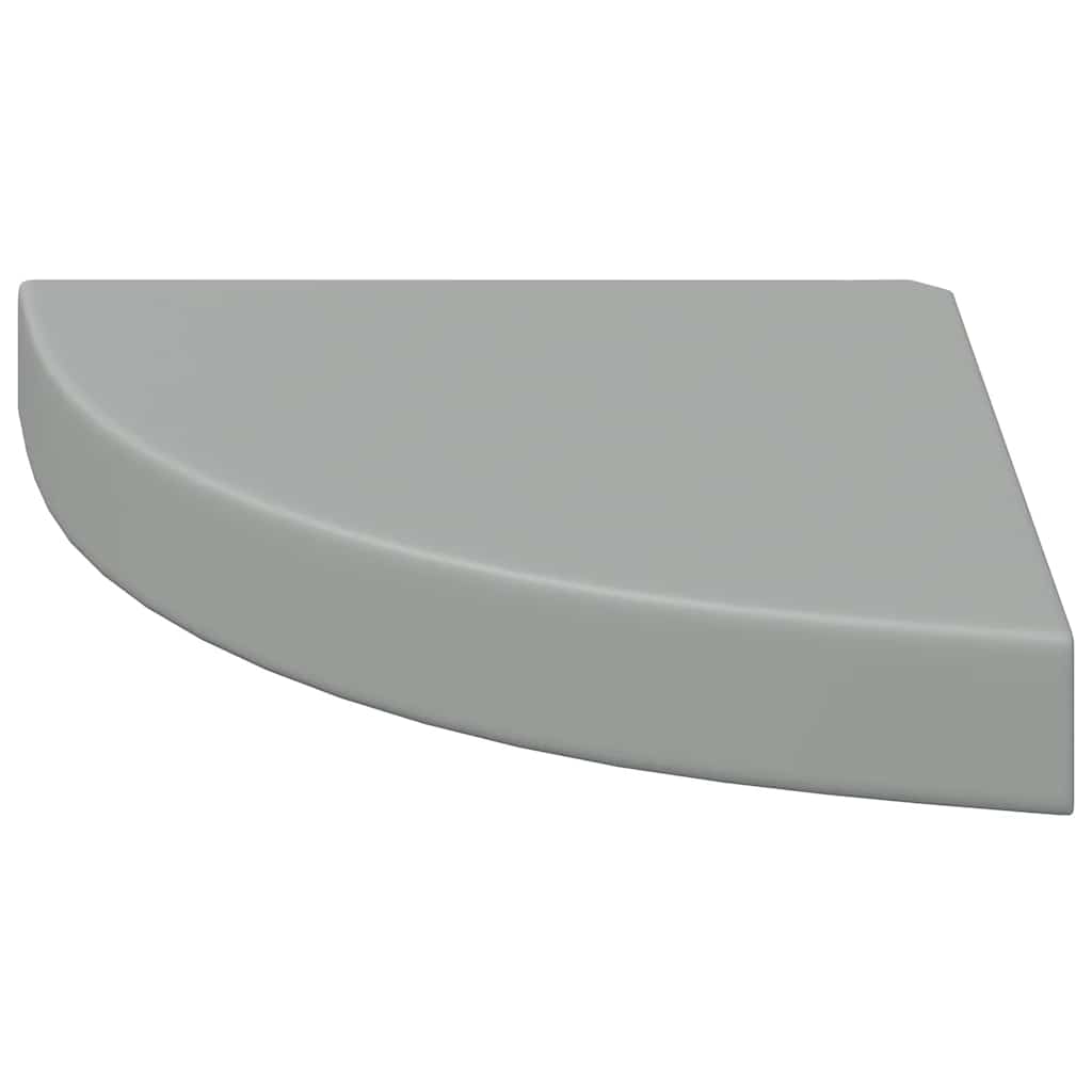 Scaffale Angolare a Parete Grigio 25x25x3,8 cm in MDF | homemem39