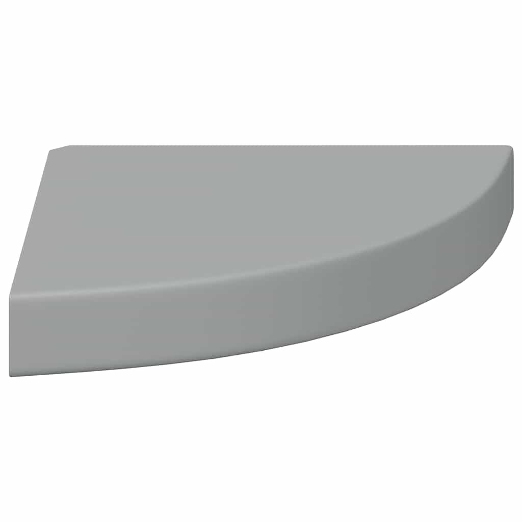 Scaffale Angolare a Parete Grigio 25x25x3,8 cm in MDF | homemem39