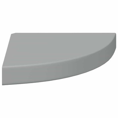 Scaffale Angolare a Parete Grigio 25x25x3,8 cm in MDF | homemem39