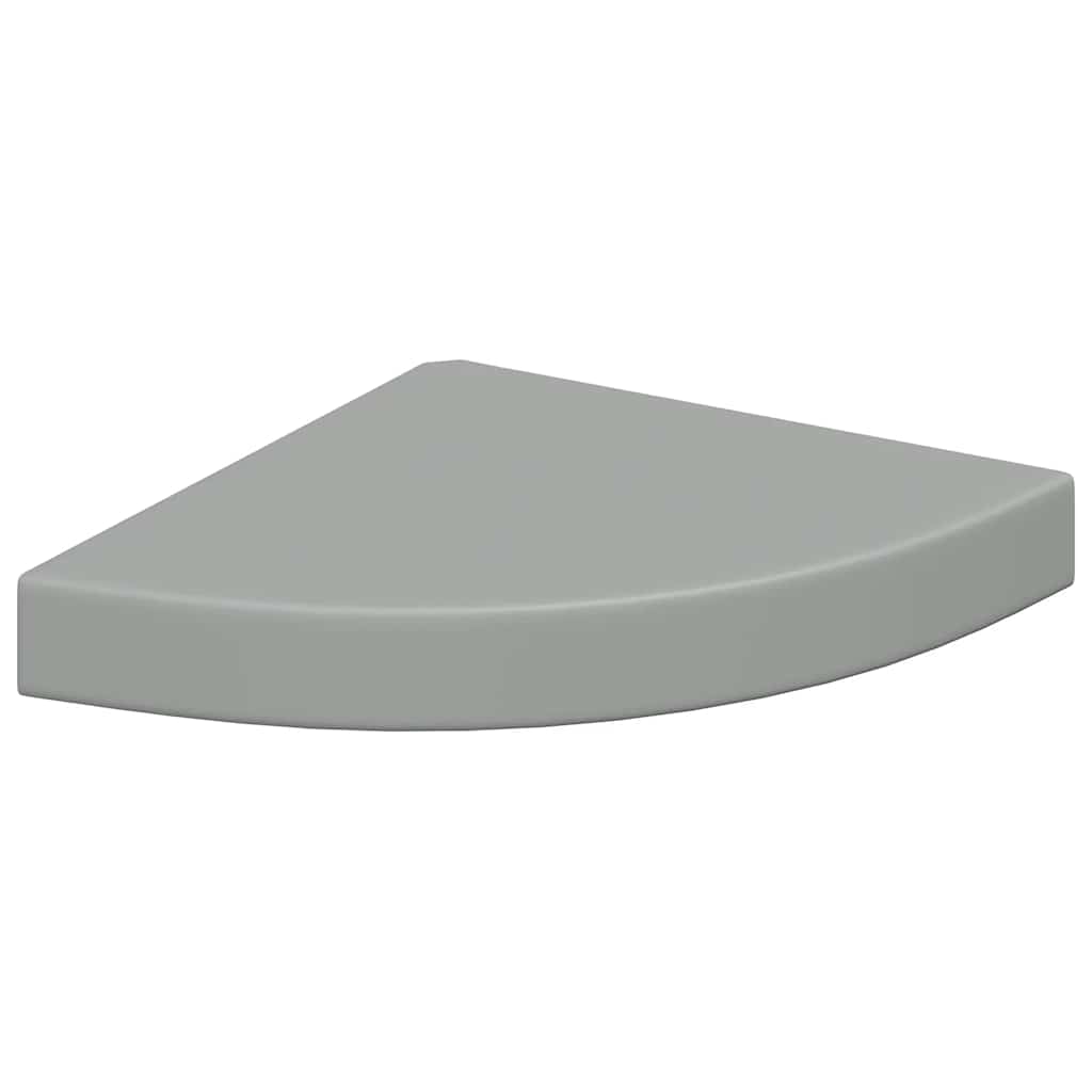 Scaffali Angolari a Parete 4 pz Grigi 25x25x3,8 cm in MDF | homemem39