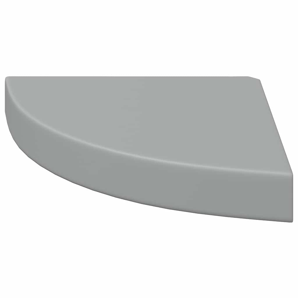 Scaffali Angolari a Parete 4 pz Grigi 25x25x3,8 cm in MDF