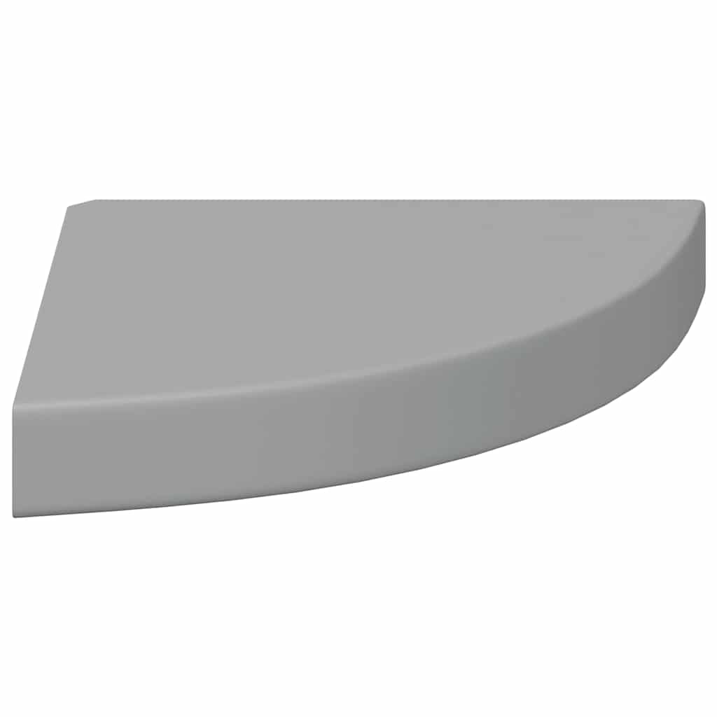 Scaffali Angolari a Parete 4 pz Grigi 25x25x3,8 cm in MDF