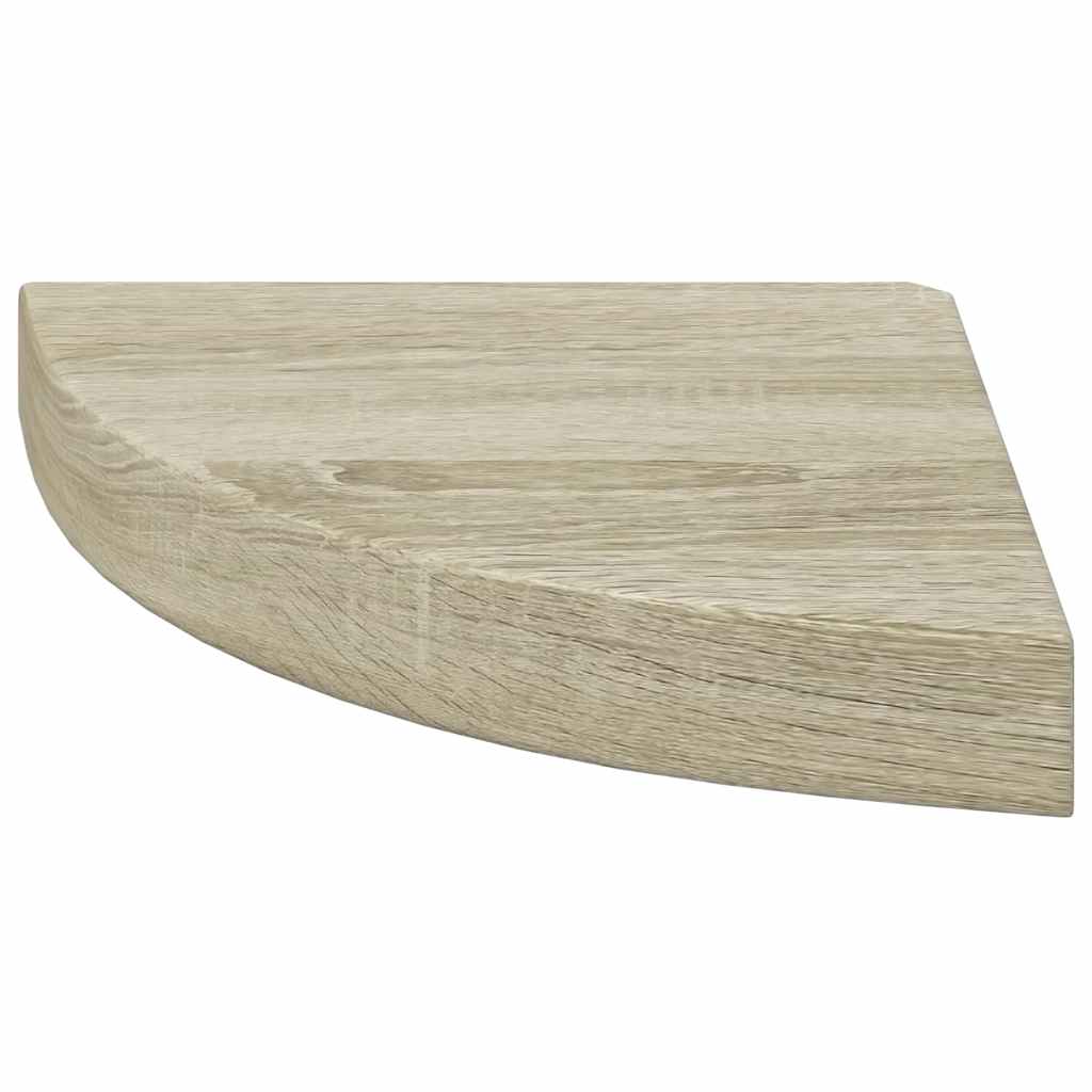 Scaffale Angolare a Parete Rovere 25x25x3,8 cm in MDF | homemem39