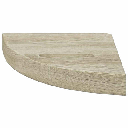 Scaffale Angolare a Parete Rovere 25x25x3,8 cm in MDF