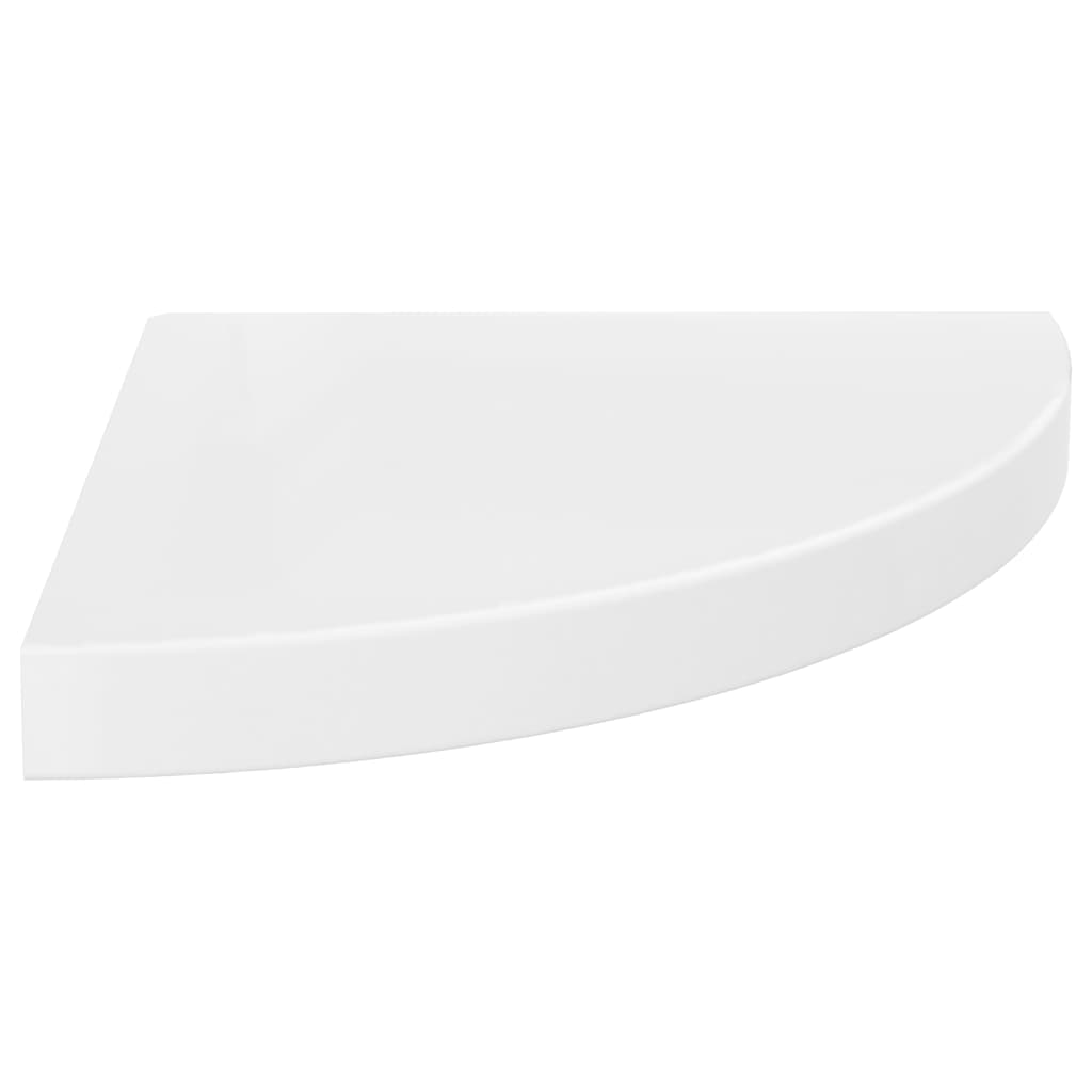 323909 vidaXL Floating Corner Shelves 4 pcs High Gloss White 35x35x3,8 cm MDF - homemem39
