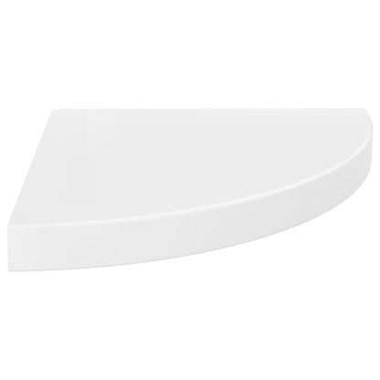 323909 vidaXL Floating Corner Shelves 4 pcs High Gloss White 35x35x3,8 cm MDF - homemem39