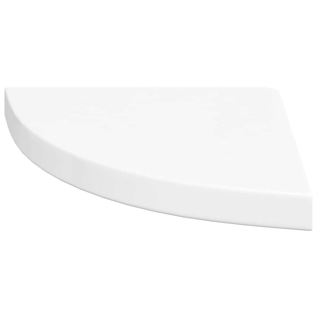 Scaffali Angolari a Parete 4 pz Bianco Lucido 35x35x3,8 cm MDF