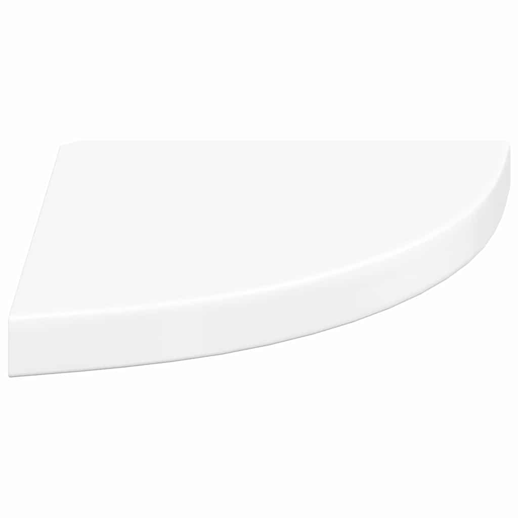 Scaffali Angolari a Parete 4 pz Bianco Lucido 35x35x3,8 cm MDF