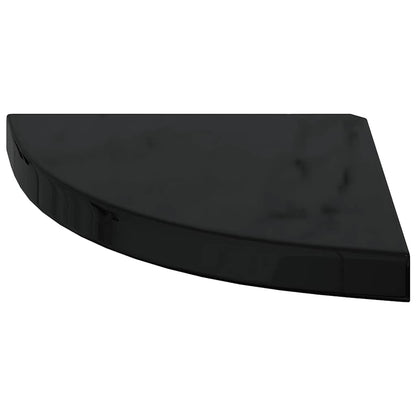 Scaffali Angolari a Parete 2 pz Nero Lucido 35x35x3,8 cm MDF - homemem39