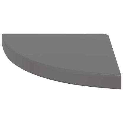 Scaffale Angolare a Parete Grigio Lucido 35x35x3,8 cm in MDF | homemem39