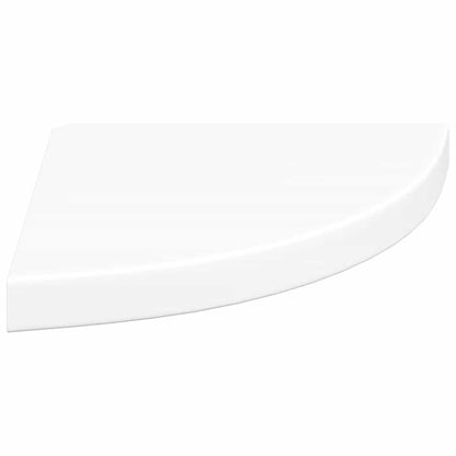 Mensola angolare sospesa bianca 35x35x3,8 cm MDF | homemem39