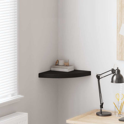 Scaffale Angolare a Parete Nero 35x35x3,8 cm in MDF | homemem39