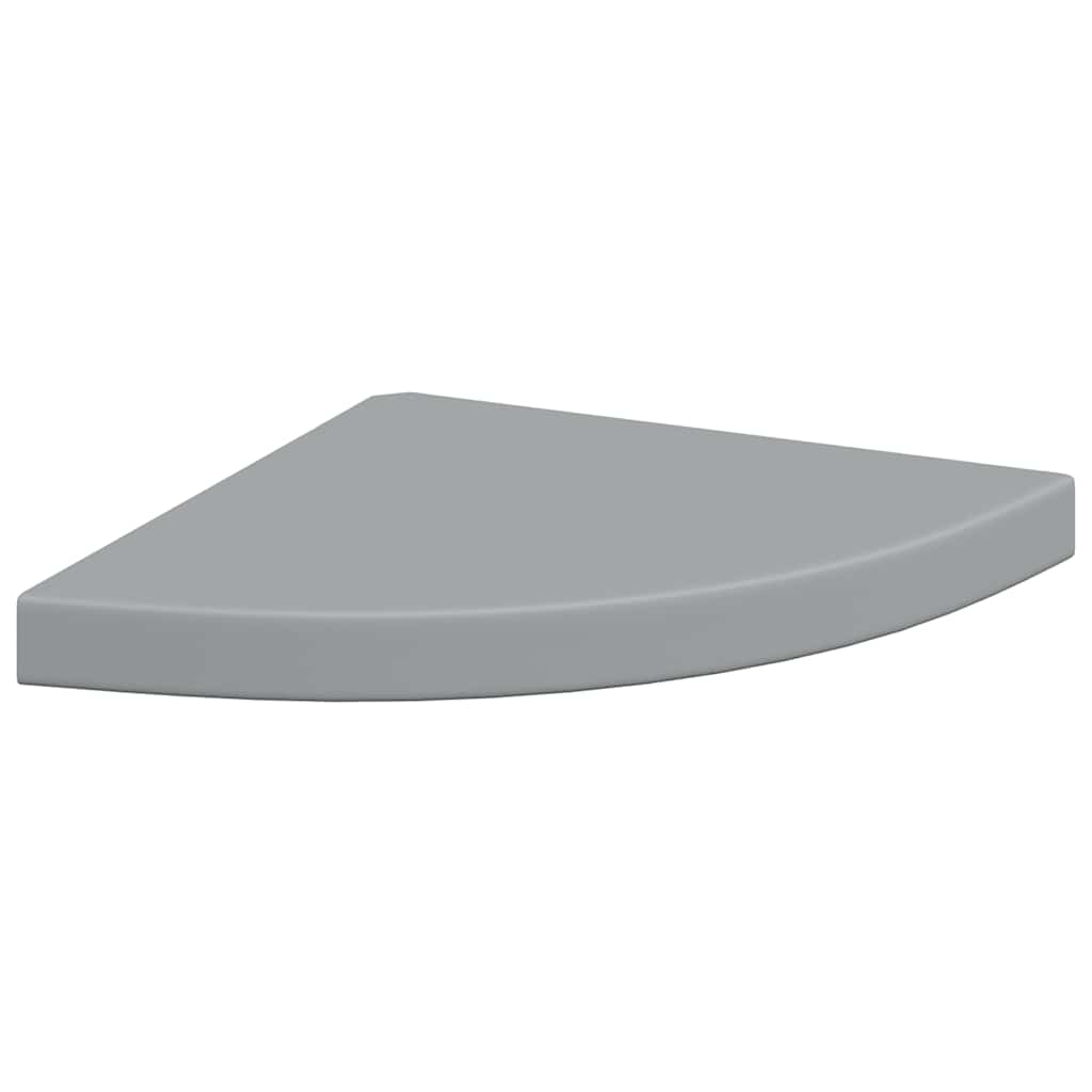 Scaffale Angolare a Parete Grigio 35x35x3,8 cm in MDF | homemem39