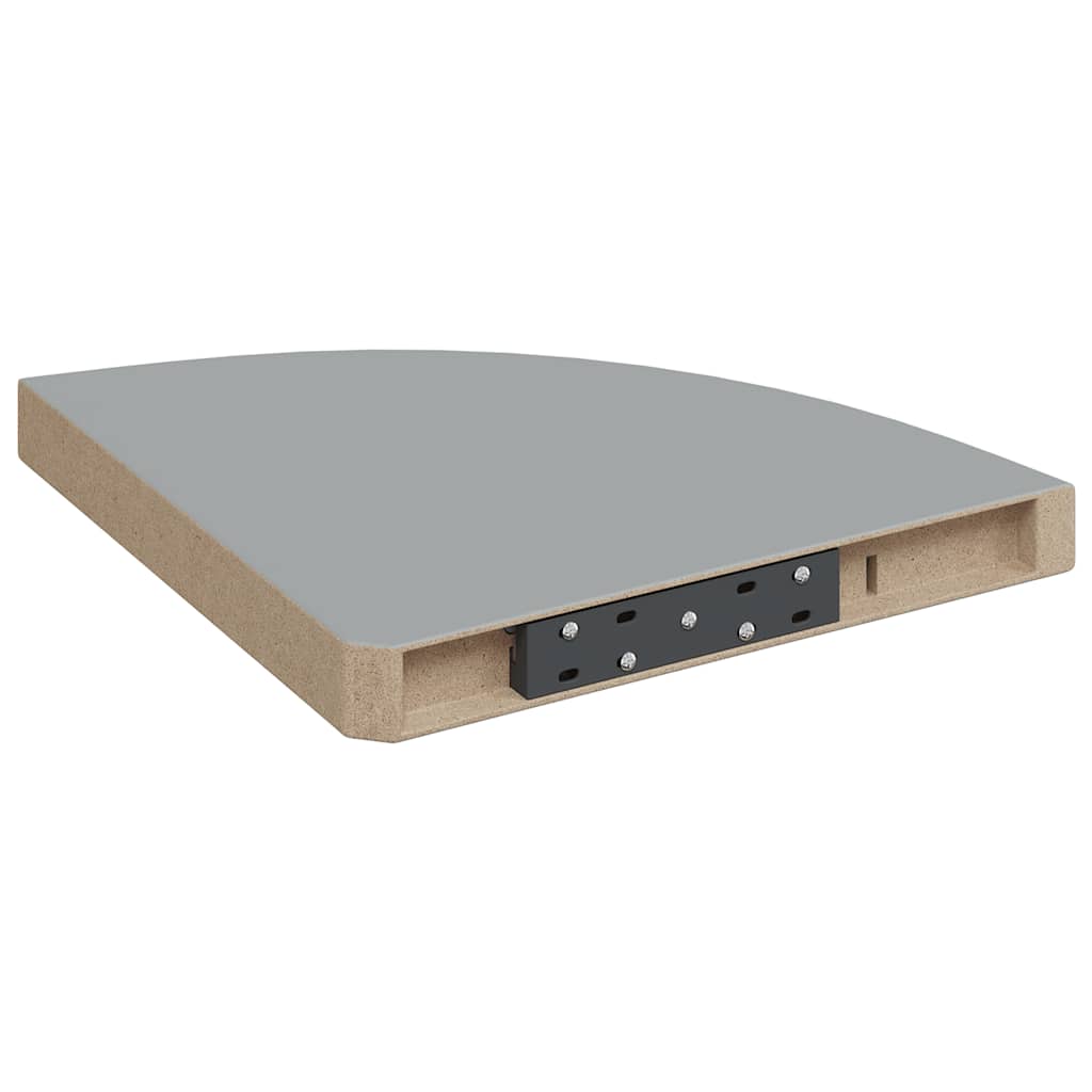 Scaffali Angolari a Parete 2 pz Grigi 35x35x3,8 cm in MDF | homemem39